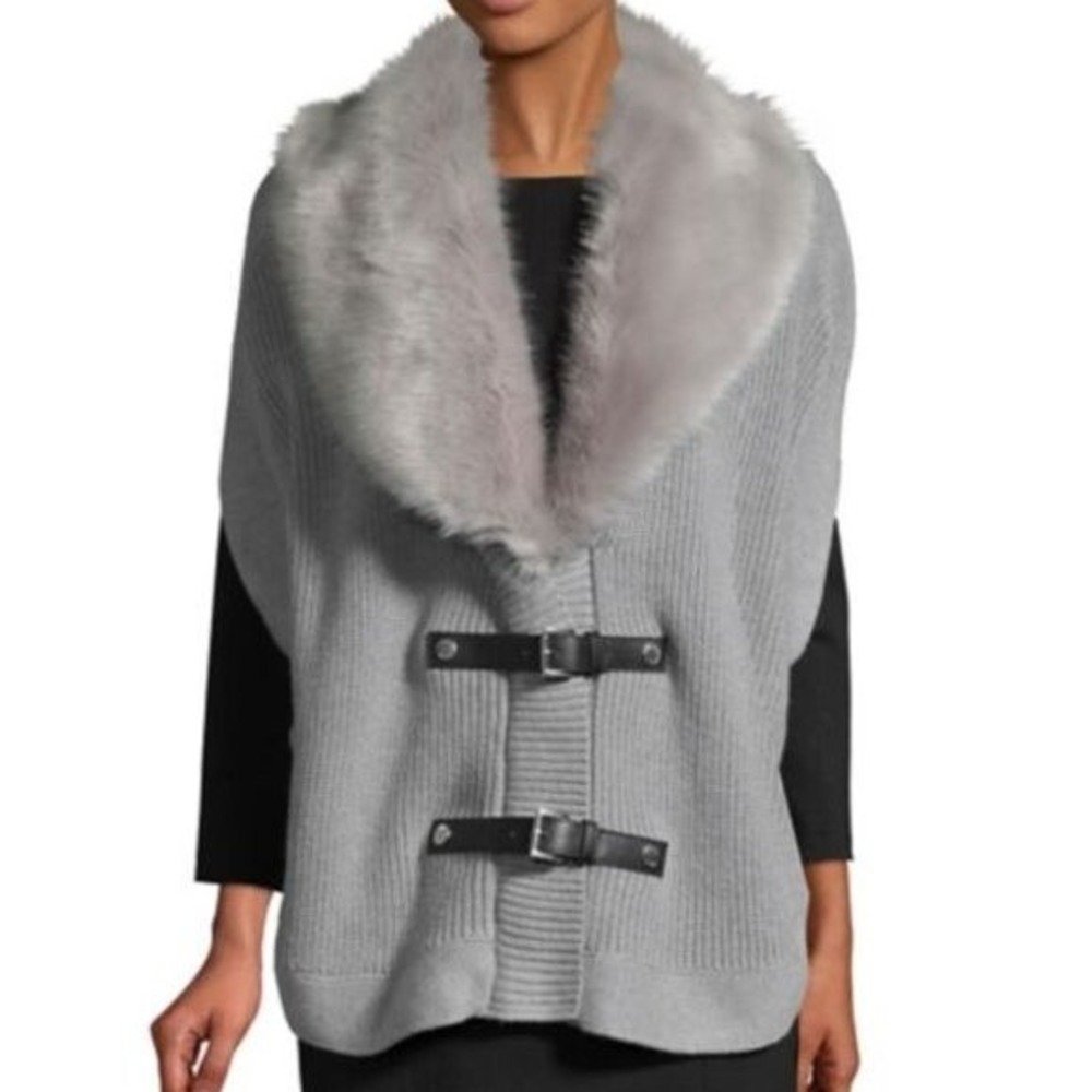 MICHAEL Michael Kors Faux-Fur Trimmed Sweater